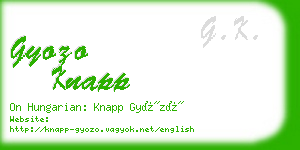 gyozo knapp business card